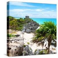¡Viva Mexico! Square Collection - Tulum Ruins along Caribbean Coastline-Philippe Hugonnard-Stretched Canvas