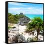 ¡Viva Mexico! Square Collection - Tulum Ruins along Caribbean Coastline-Philippe Hugonnard-Framed Stretched Canvas