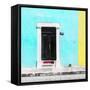 ¡Viva Mexico! Square Collection - Turquoise and Yellow Facade - Campeche-Philippe Hugonnard-Framed Stretched Canvas