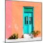 ¡Viva Mexico! Square Collection - Turquoise Door & Coral Wall in Campeche-Philippe Hugonnard-Mounted Photographic Print