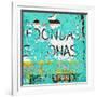 ¡Viva Mexico! Square Collection - Turquoise Grunge Wall-Philippe Hugonnard-Framed Photographic Print