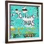 ¡Viva Mexico! Square Collection - Turquoise Grunge Wall-Philippe Hugonnard-Framed Photographic Print