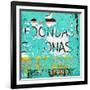 ¡Viva Mexico! Square Collection - Turquoise Grunge Wall-Philippe Hugonnard-Framed Photographic Print