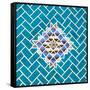 ¡Viva Mexico! Square Collection - Turquoise Mosaics-Philippe Hugonnard-Framed Stretched Canvas