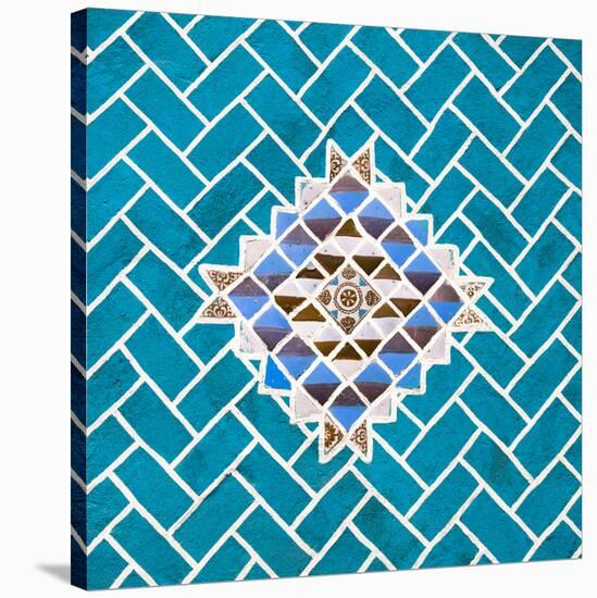¡Viva Mexico! Square Collection - Turquoise Mosaics-Philippe Hugonnard-Stretched Canvas