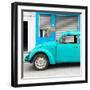 ¡Viva Mexico! Square Collection - Turquoise VW Beetle and Blue Facade-Philippe Hugonnard-Framed Photographic Print