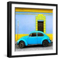 ¡Viva Mexico! Square Collection - Turquoise VW Beetle - San Cristobal-Philippe Hugonnard-Framed Photographic Print
