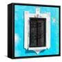 ¡Viva Mexico! Square Collection - Turquoise Wall & Black Window-Philippe Hugonnard-Framed Stretched Canvas