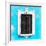 ¡Viva Mexico! Square Collection - Turquoise Wall & Black Window-Philippe Hugonnard-Framed Photographic Print