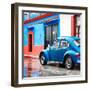 ¡Viva Mexico! Square Collection - VW Beetle and Blue Wall-Philippe Hugonnard-Framed Photographic Print