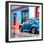 ¡Viva Mexico! Square Collection - VW Beetle and Blue Wall-Philippe Hugonnard-Framed Photographic Print