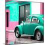 ¡Viva Mexico! Square Collection - VW Beetle and Coral Green Wall II-Philippe Hugonnard-Mounted Photographic Print