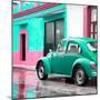 ¡Viva Mexico! Square Collection - VW Beetle and Coral Green Wall-Philippe Hugonnard-Mounted Photographic Print