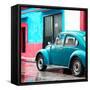 ¡Viva Mexico! Square Collection - VW Beetle and Light Blue Wall II-Philippe Hugonnard-Framed Stretched Canvas