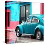 ¡Viva Mexico! Square Collection - VW Beetle and Light Blue Wall II-Philippe Hugonnard-Stretched Canvas