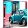 ¡Viva Mexico! Square Collection - VW Beetle and Light Blue Wall II-Philippe Hugonnard-Mounted Photographic Print