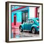 ¡Viva Mexico! Square Collection - VW Beetle and Light Blue Wall-Philippe Hugonnard-Framed Photographic Print