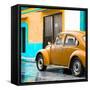 ¡Viva Mexico! Square Collection - VW Beetle and Orange Wall II-Philippe Hugonnard-Framed Stretched Canvas