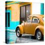 ¡Viva Mexico! Square Collection - VW Beetle and Orange Wall II-Philippe Hugonnard-Stretched Canvas