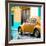 ¡Viva Mexico! Square Collection - VW Beetle and Orange Wall II-Philippe Hugonnard-Framed Photographic Print