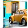 ¡Viva Mexico! Square Collection - VW Beetle and Orange Wall II-Philippe Hugonnard-Mounted Photographic Print