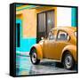 ¡Viva Mexico! Square Collection - VW Beetle and Orange Wall II-Philippe Hugonnard-Framed Stretched Canvas