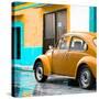 ¡Viva Mexico! Square Collection - VW Beetle and Orange Wall II-Philippe Hugonnard-Stretched Canvas