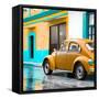 ¡Viva Mexico! Square Collection - VW Beetle and Orange Wall-Philippe Hugonnard-Framed Stretched Canvas