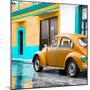 ¡Viva Mexico! Square Collection - VW Beetle and Orange Wall-Philippe Hugonnard-Mounted Photographic Print