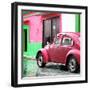 ¡Viva Mexico! Square Collection - VW Beetle and Pink Wall II-Philippe Hugonnard-Framed Photographic Print