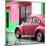 ¡Viva Mexico! Square Collection - VW Beetle and Pink Wall II-Philippe Hugonnard-Mounted Photographic Print