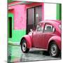 ¡Viva Mexico! Square Collection - VW Beetle and Pink Wall II-Philippe Hugonnard-Mounted Photographic Print