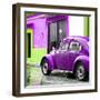 ¡Viva Mexico! Square Collection - VW Beetle and Purple Wall II-Philippe Hugonnard-Framed Photographic Print