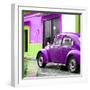 ¡Viva Mexico! Square Collection - VW Beetle and Purple Wall II-Philippe Hugonnard-Framed Photographic Print