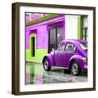 ¡Viva Mexico! Square Collection - VW Beetle and Purple Wall-Philippe Hugonnard-Framed Photographic Print