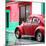 ¡Viva Mexico! Square Collection - VW Beetle and Red Wall II-Philippe Hugonnard-Mounted Photographic Print