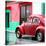 ¡Viva Mexico! Square Collection - VW Beetle and Red Wall II-Philippe Hugonnard-Stretched Canvas