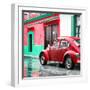 ¡Viva Mexico! Square Collection - VW Beetle and Red Wall-Philippe Hugonnard-Framed Photographic Print