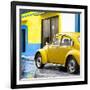 ¡Viva Mexico! Square Collection - VW Beetle and Yellow Wall II-Philippe Hugonnard-Framed Photographic Print