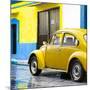 ¡Viva Mexico! Square Collection - VW Beetle and Yellow Wall II-Philippe Hugonnard-Mounted Photographic Print
