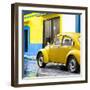 ¡Viva Mexico! Square Collection - VW Beetle and Yellow Wall II-Philippe Hugonnard-Framed Photographic Print