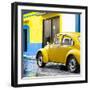 ¡Viva Mexico! Square Collection - VW Beetle and Yellow Wall II-Philippe Hugonnard-Framed Photographic Print