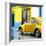 ¡Viva Mexico! Square Collection - VW Beetle and Yellow Wall II-Philippe Hugonnard-Framed Photographic Print