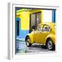 ¡Viva Mexico! Square Collection - VW Beetle and Yellow Wall II-Philippe Hugonnard-Framed Photographic Print