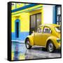 ¡Viva Mexico! Square Collection - VW Beetle and Yellow Wall-Philippe Hugonnard-Framed Stretched Canvas