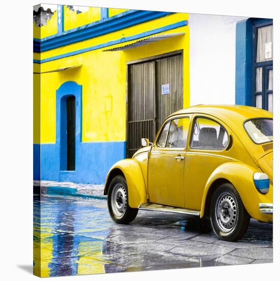 ¡Viva Mexico! Square Collection - VW Beetle and Yellow Wall-Philippe Hugonnard-Stretched Canvas