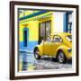 ¡Viva Mexico! Square Collection - VW Beetle and Yellow Wall-Philippe Hugonnard-Framed Photographic Print