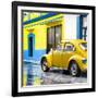 ¡Viva Mexico! Square Collection - VW Beetle and Yellow Wall-Philippe Hugonnard-Framed Photographic Print