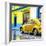 ¡Viva Mexico! Square Collection - VW Beetle and Yellow Wall-Philippe Hugonnard-Framed Photographic Print