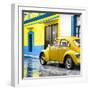 ¡Viva Mexico! Square Collection - VW Beetle and Yellow Wall-Philippe Hugonnard-Framed Photographic Print